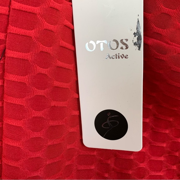 Otos Active Red Waffle Fleece Lined Booty enhancing Leggings Size XL - Picture 4 of 6